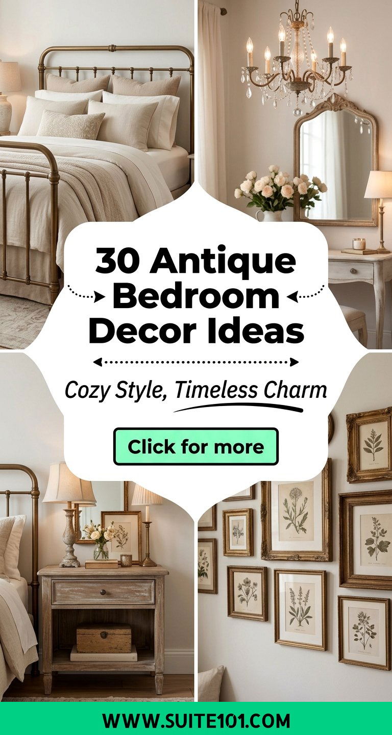 30 Antique Bedroom Decor Ideas for Cozy Style and Timeless Charm - 30 Antique Bedroom Decor Ideas for Cozy Style and Timeless Charm