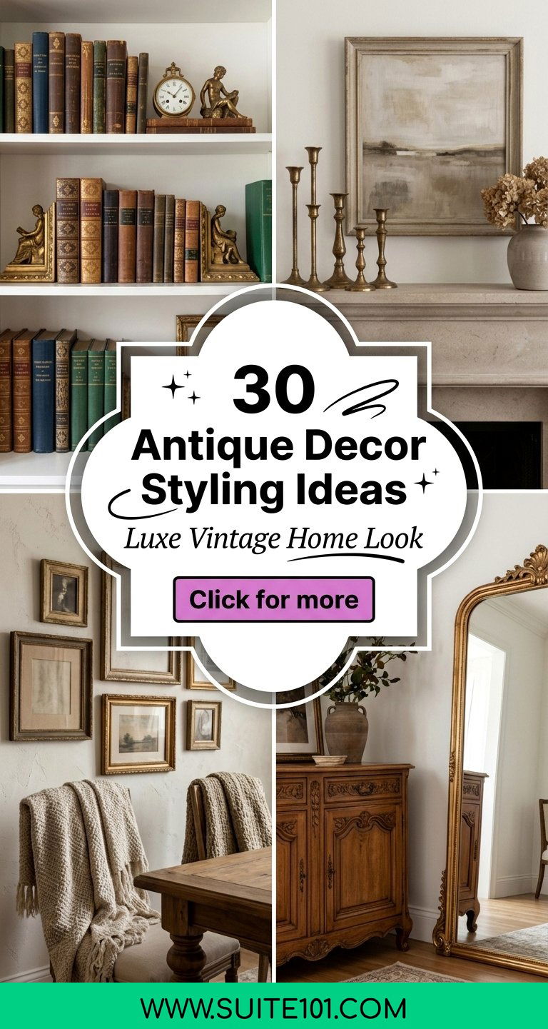 30 Antique Decor Styling Ideas for a Luxe Vintage Home Look - 30 Antique Decor Styling Ideas for a Luxe Vintage Home Look