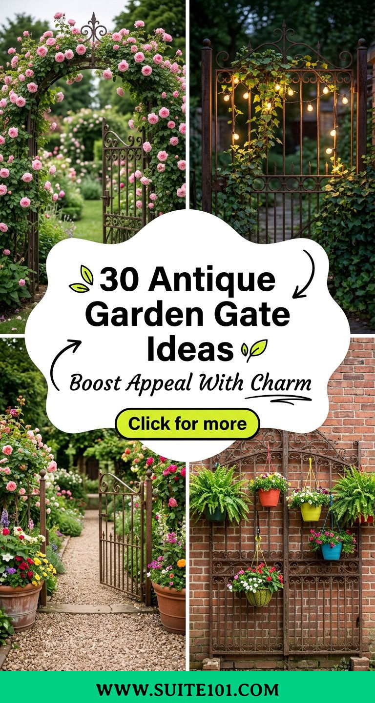 30 Antique Garden Gate Ideas to Boost Appeal With Timeless Charm - 30 Antique Garden Gate Ideas to Boost Appeal With Timeless Charm