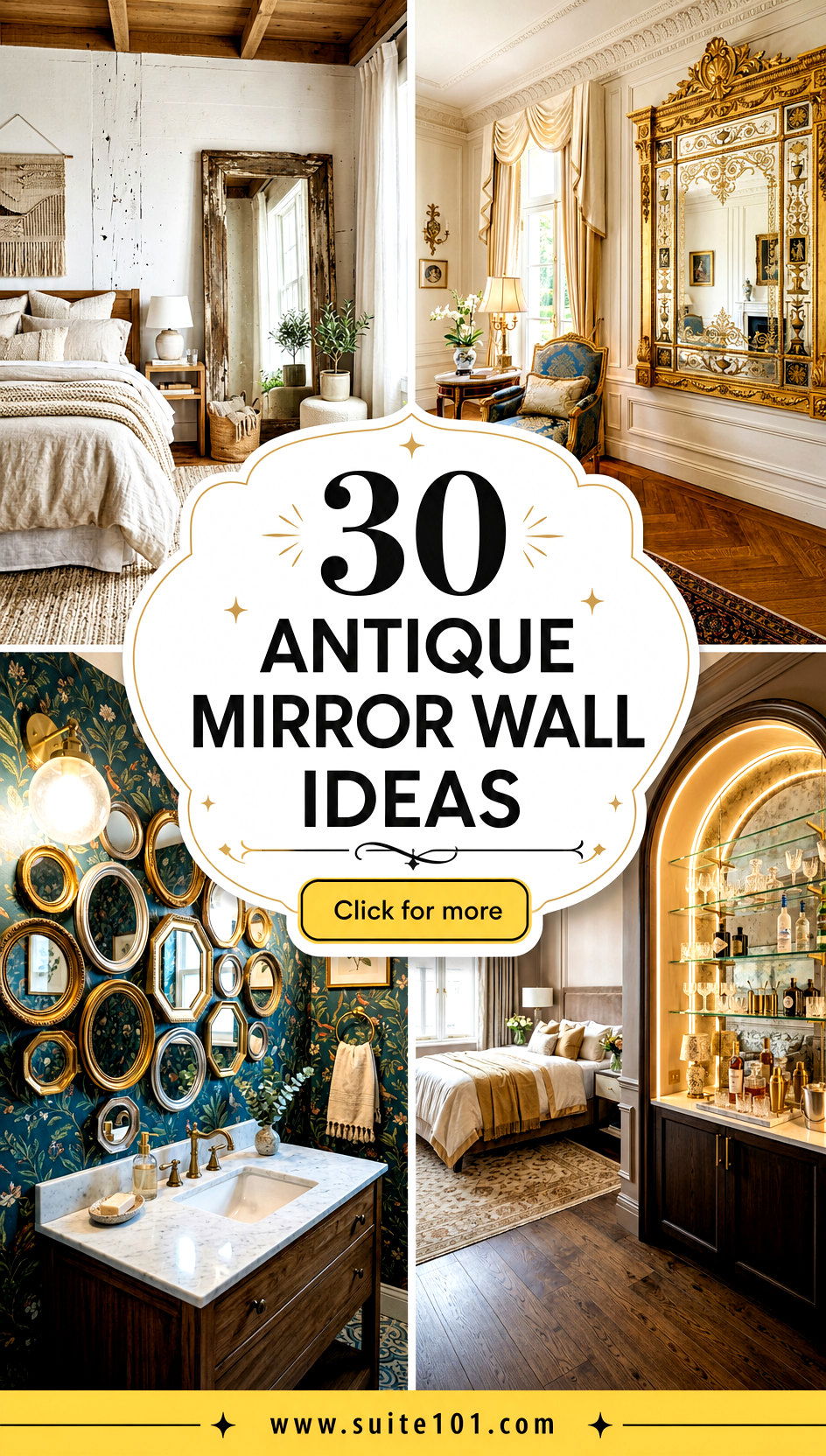 30 Antique Mirror Wall Ideas to Elevate Your Space With Charm - 30 Antique Mirror Wall Ideas to Elevate Your Space With Charm