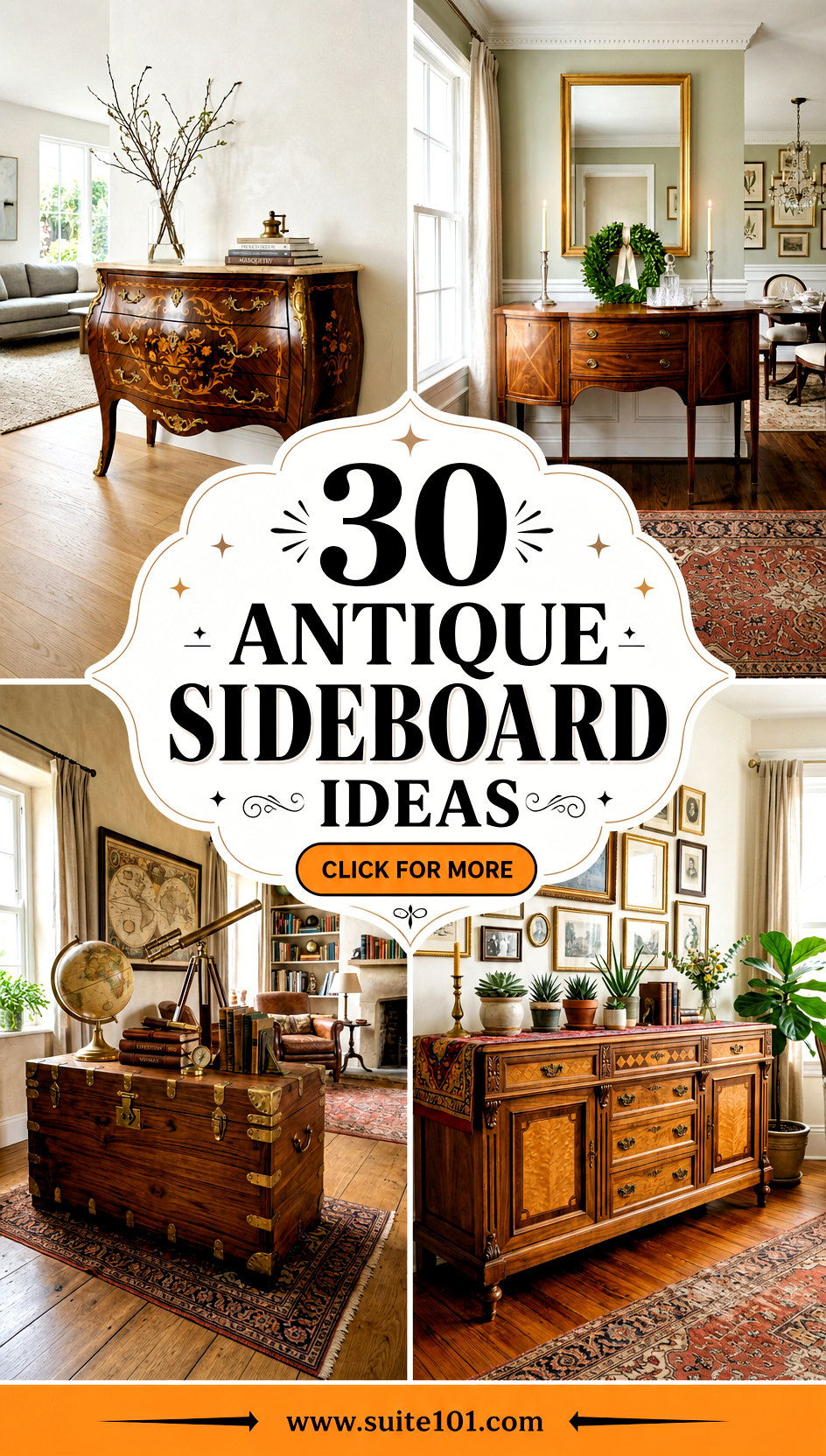 30 Antique Sideboard Ideas to Upgrade Dining Room With Style - 30 Antique Sideboard Ideas to Upgrade Dining Room With Style