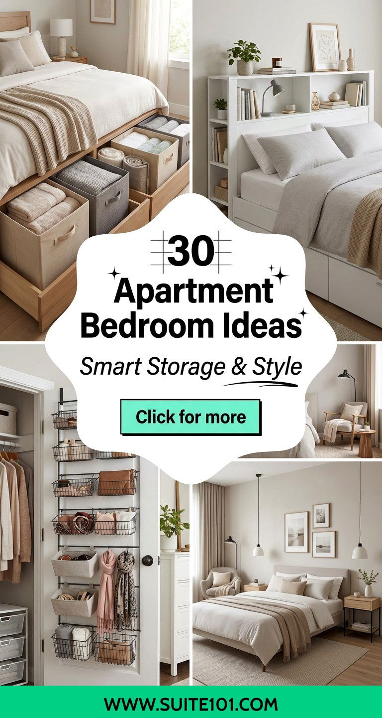 30 Apartment Bedroom Ideas for Smart Storage and Stunning Style - 30 Apartment Bedroom Ideas for Smart Storage and Stunning Style
