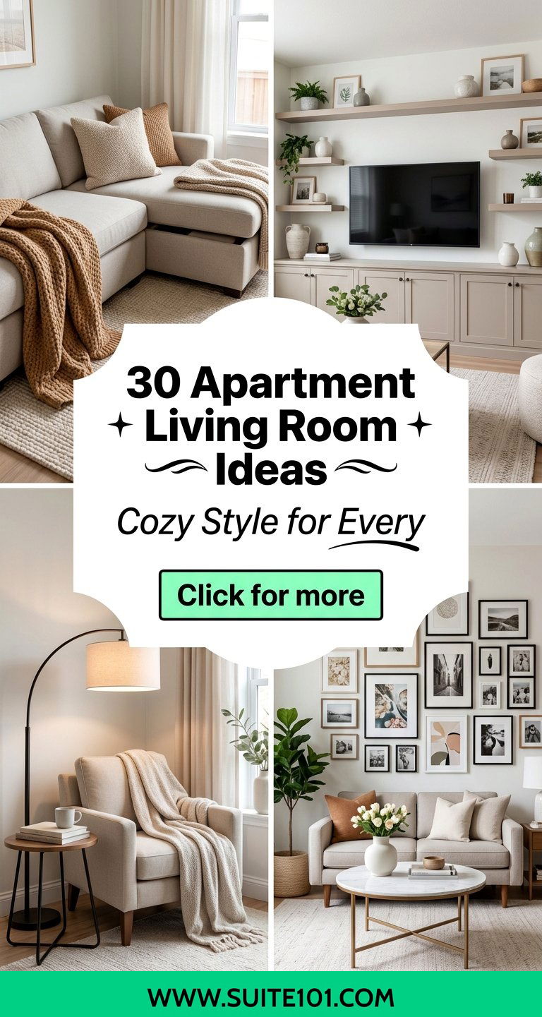 30 Apartment Living Room Ideas Cozy Style for Every Small Space - 30 Apartment Living Room Ideas: Cozy Style for Every Small Space