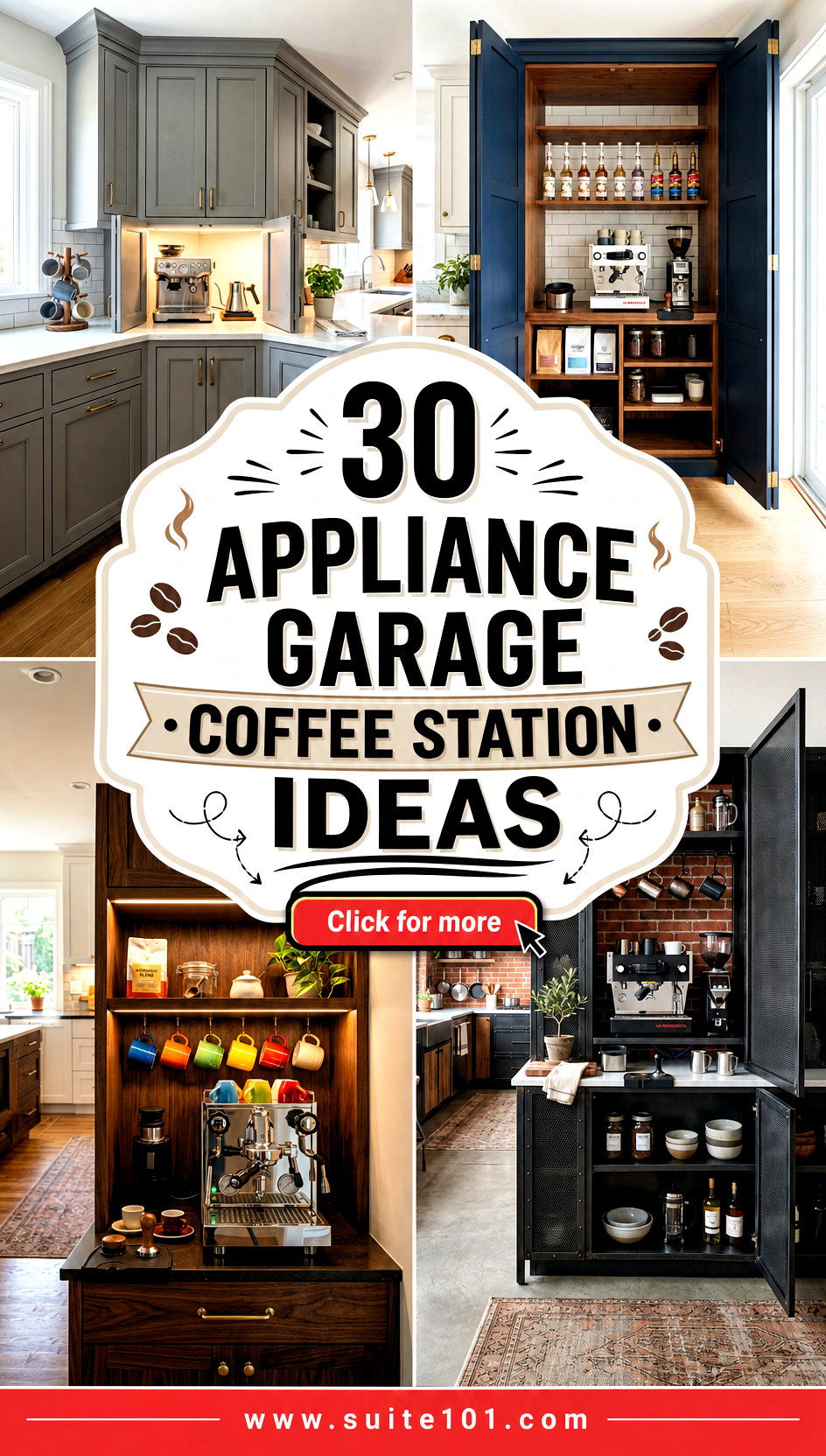 30 Appliance Garage Coffee Station Ideas For Faster Mornings - 30 Appliance Garage Coffee Station Ideas For Faster Mornings