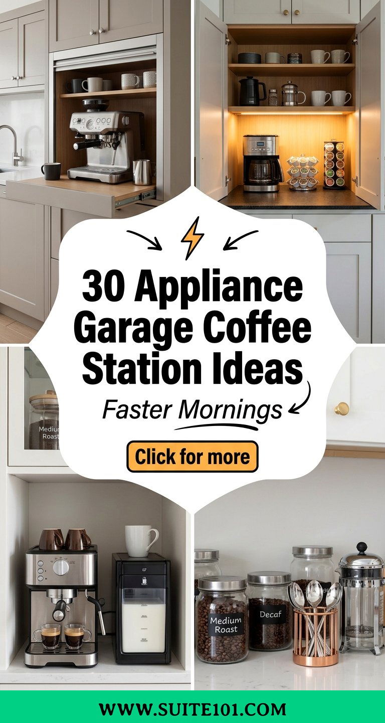 30 Appliance Garage Coffee Station Ideas For Faster Mornings - 30 Appliance Garage Coffee Station Ideas For Faster Mornings
