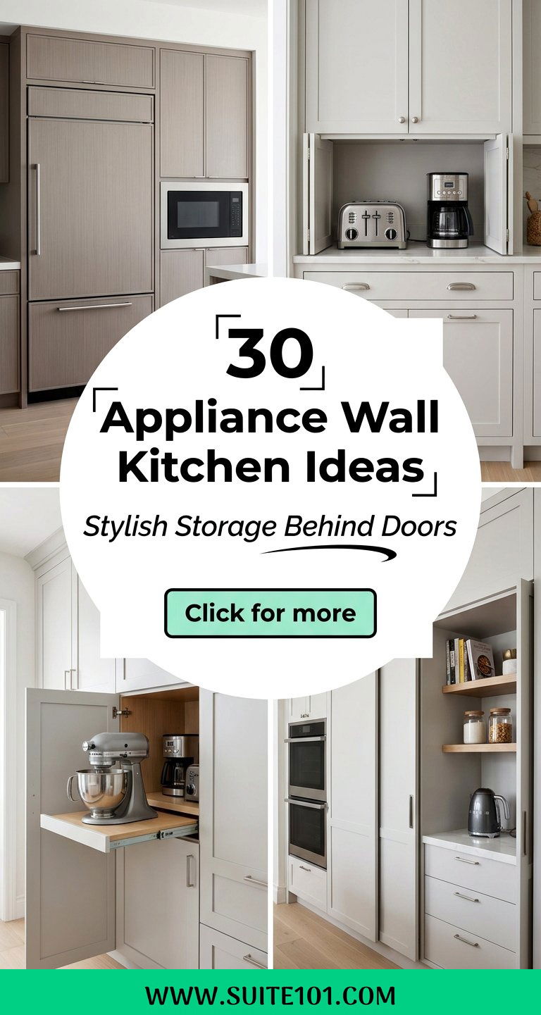 30 Appliance Wall Kitchen Ideas Stylish Storage Behind Doors - 30 Appliance Wall Kitchen Ideas: Stylish Storage Behind Doors