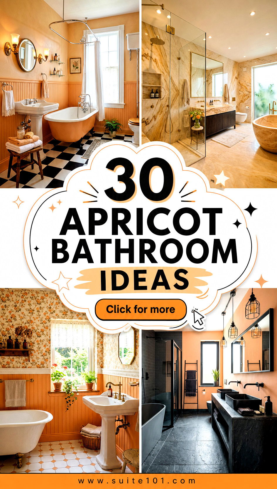 30 Apricot Bathroom Ideas to Refresh Your Space with Warm Style - 30 Apricot Bathroom Ideas to Refresh Your Space with Warm Style