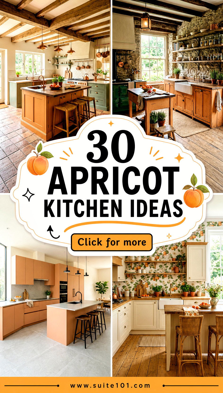 30 Apricot Kitchen Ideas That Add Warm Fresh Color Daily - 30 Apricot Kitchen Ideas That Add Warm, Fresh Color Daily