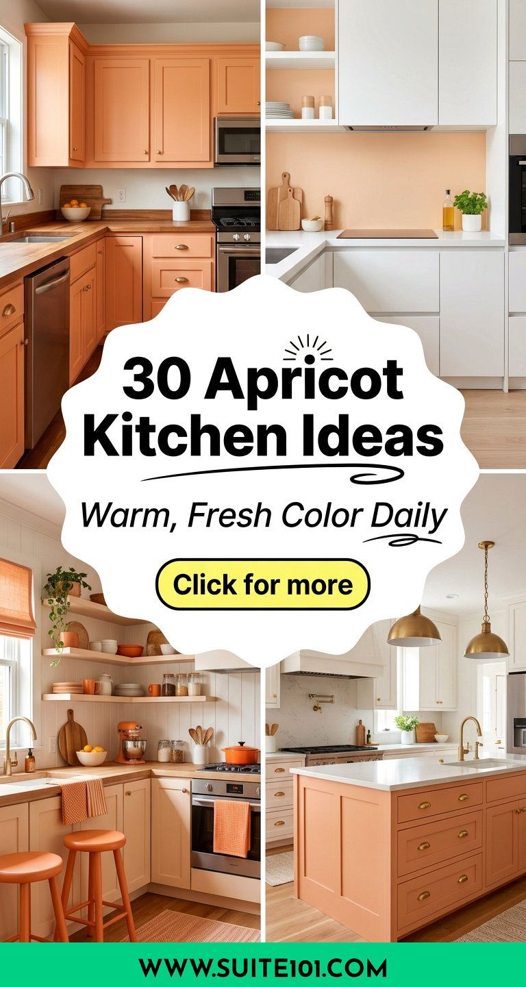 30 Apricot Kitchen Ideas That Add Warm Fresh Color Daily - 30 Apricot Kitchen Ideas That Add Warm, Fresh Color Daily