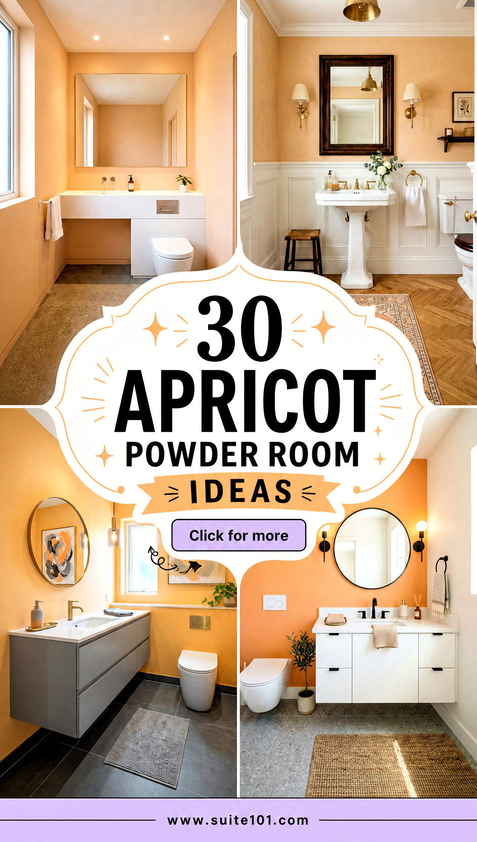 30 Apricot Powder Room Ideas To Make Small Spaces Shine - 30 Apricot Powder Room Ideas To Make Small Spaces Shine