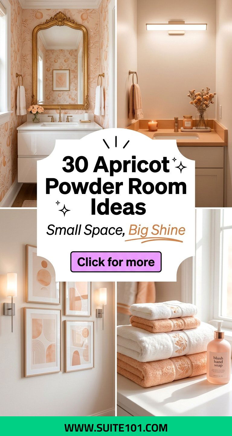 30 Apricot Powder Room Ideas To Make Small Spaces Shine - 30 Apricot Powder Room Ideas To Make Small Spaces Shine