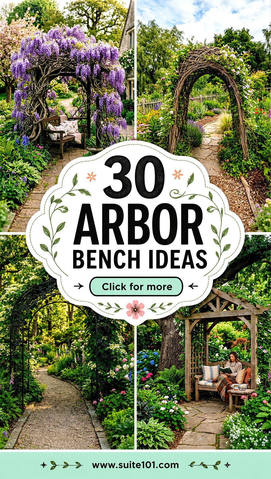 30 Arbor Bench Ideas to Add Charming Shade and Seating Anywhere - 30 Arbor Bench Ideas to Add Charming Shade and Seating Anywhere