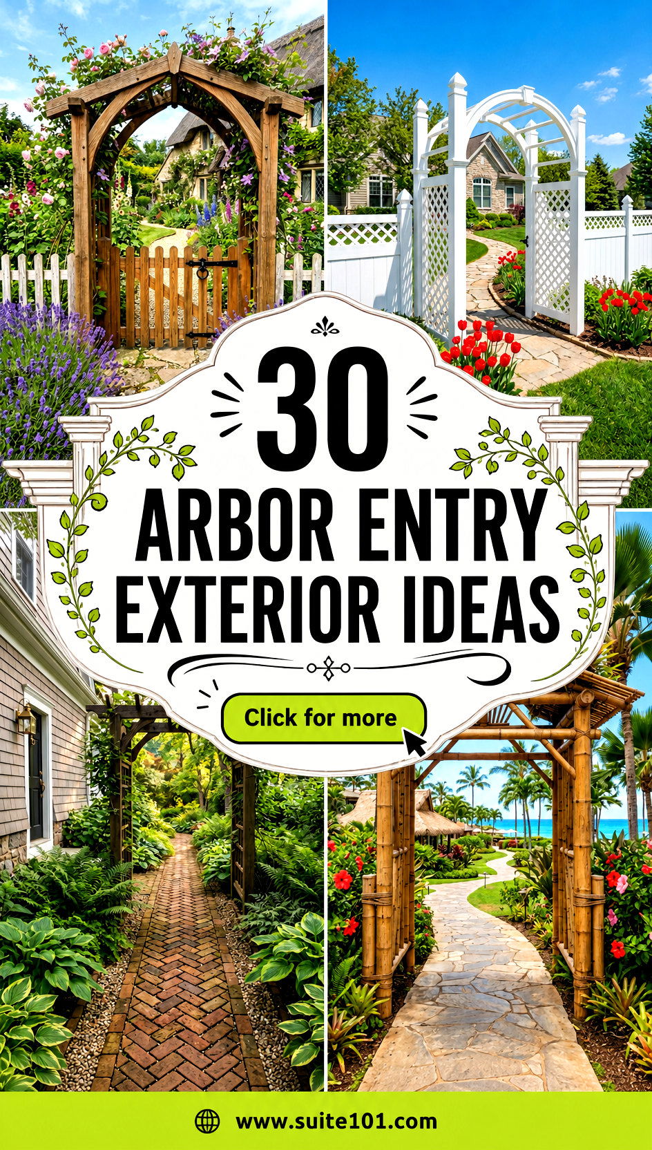 30 Arbor Entry Exterior Ideas For Charming First Impressions - 30 Arbor Entry Exterior Ideas For Charming First Impressions