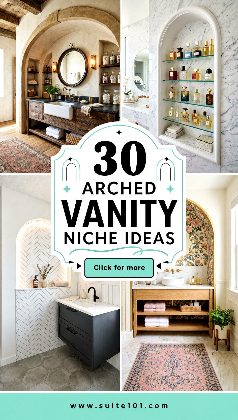 30 Arched Vanity Niche Ideas to Upgrade Your Bathroom Fast - 30 Arched Vanity Niche Ideas to Upgrade Your Bathroom Fast