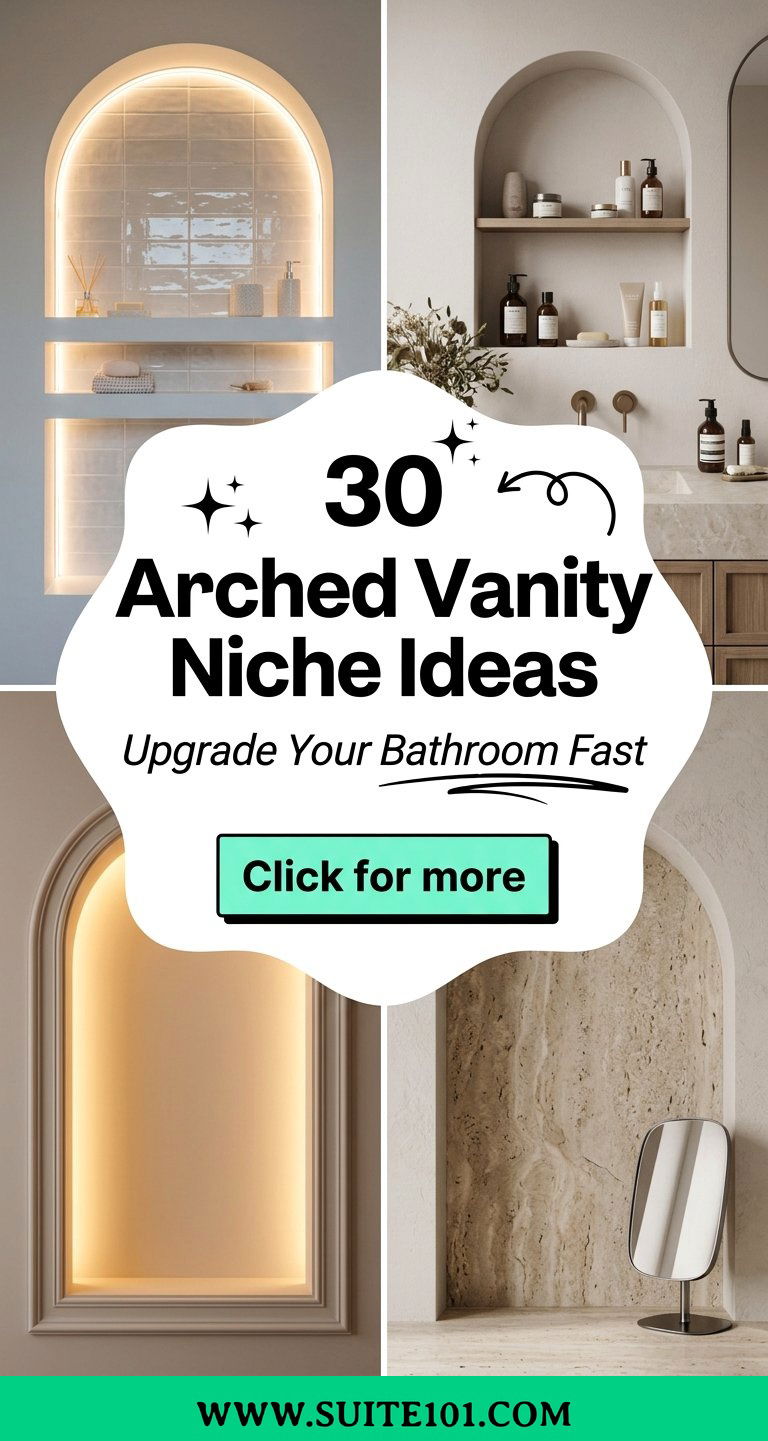 30 Arched Vanity Niche Ideas to Upgrade Your Bathroom Fast - 30 Arched Vanity Niche Ideas to Upgrade Your Bathroom Fast
