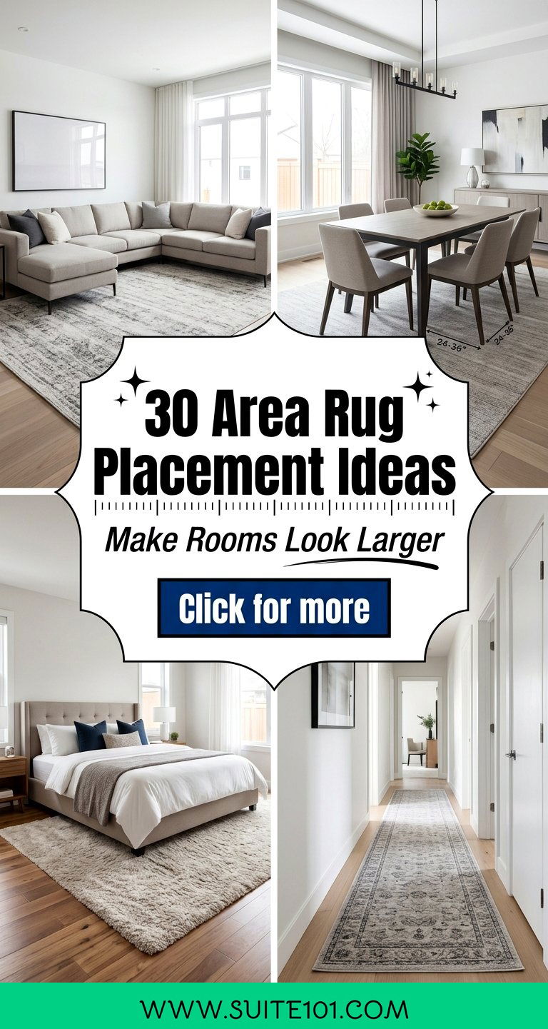 30 Area Rug Placement Ideas to Make Any Room Look Bigger - 30 Area Rug Placement Ideas to Make Any Room Look Bigger