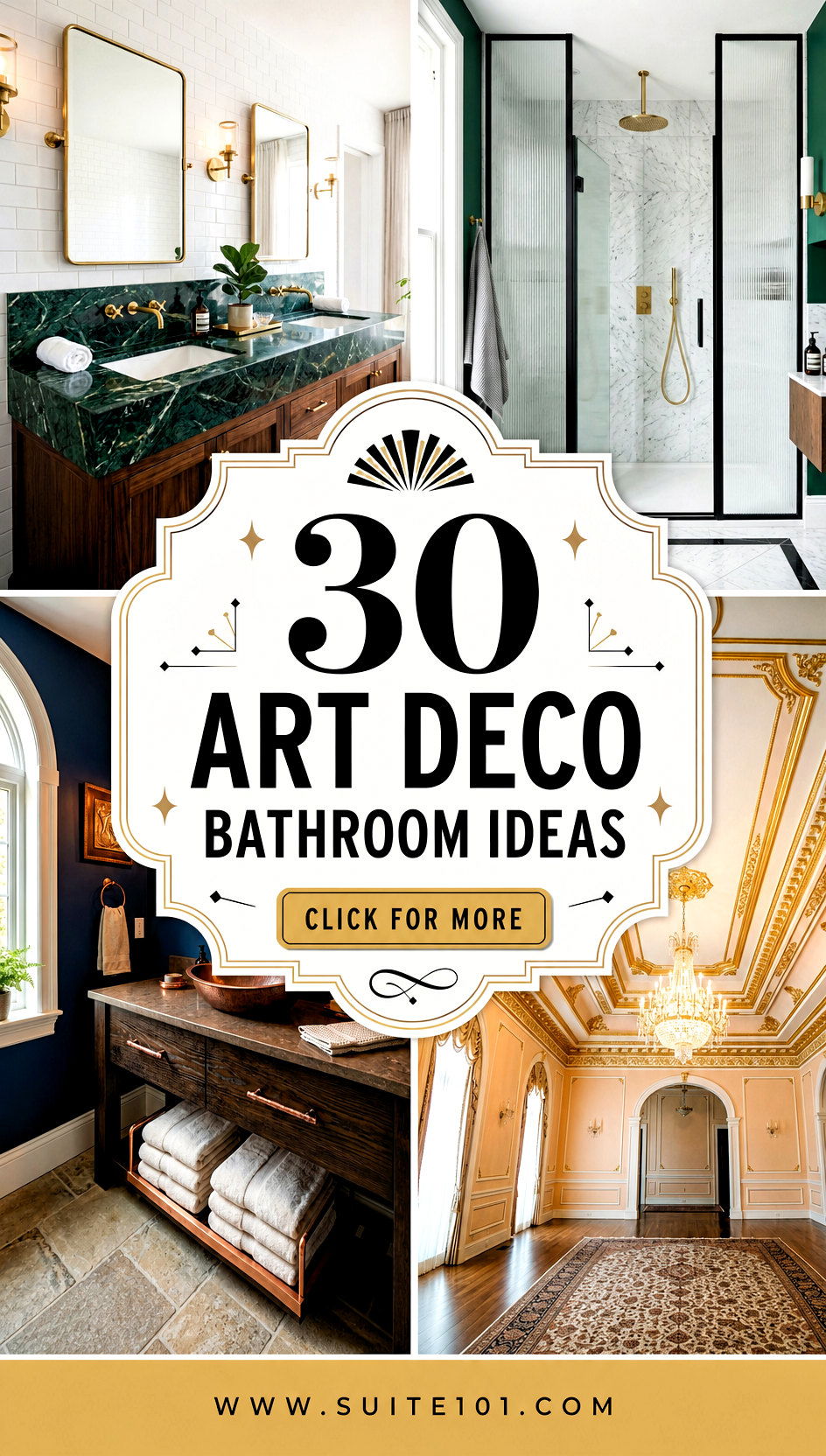 30 Art Deco Bathroom Ideas for Glam Geometric Serenity - 30 Art Deco Bathroom Ideas for Glam, Geometric Serenity