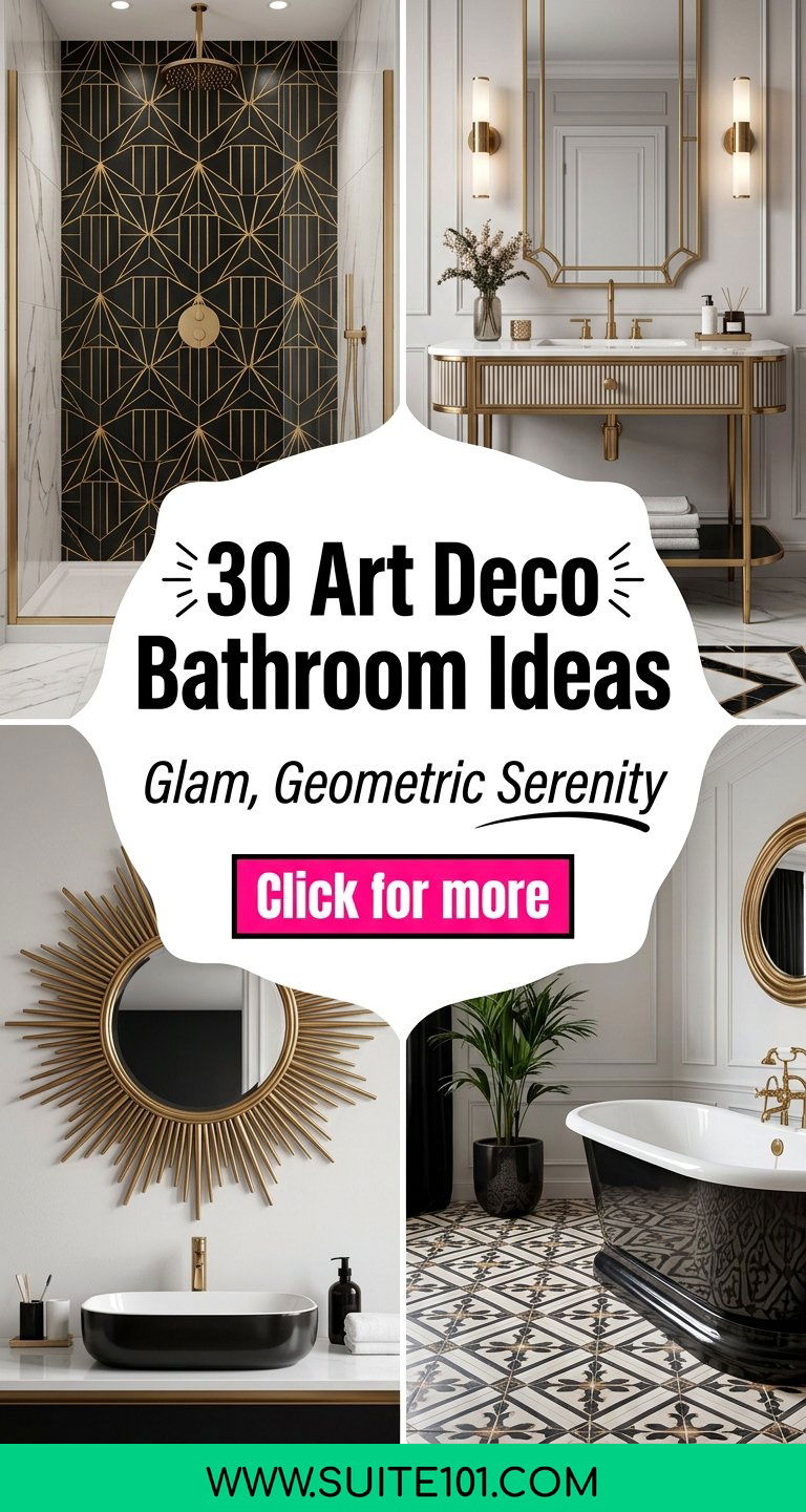 30 Art Deco Bathroom Ideas for Glam Geometric Serenity - 30 Art Deco Bathroom Ideas for Glam, Geometric Serenity