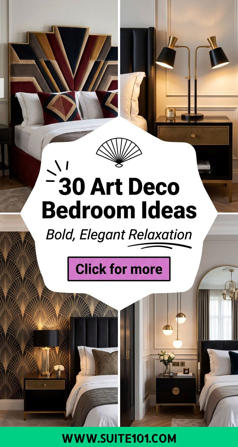 30 Art Deco Bedroom Ideas for Bold Elegant Relaxation - 30 Art Deco Bedroom Ideas for Bold, Elegant Relaxation