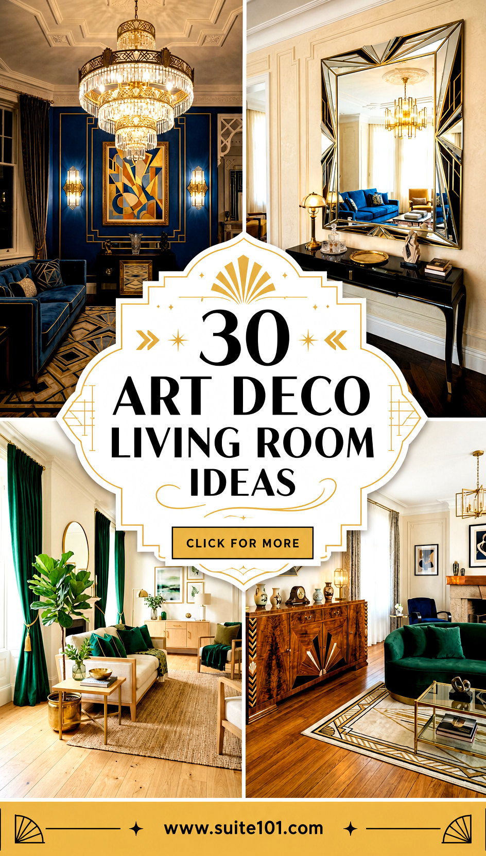 30 Art Deco Living Room Ideas for Glamorous Modern Style - 30 Art Deco Living Room Ideas for Glamorous Modern Style