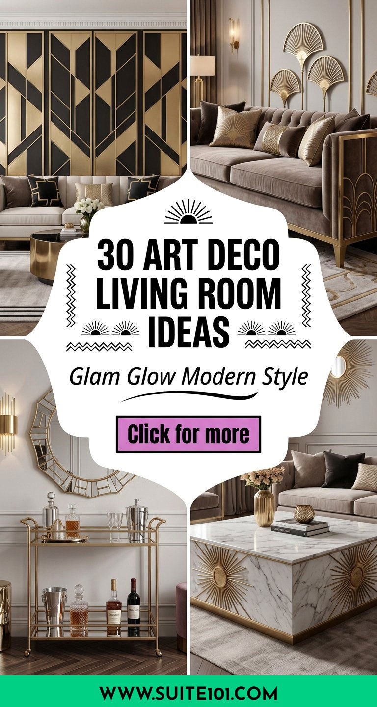 30 Art Deco Living Room Ideas for Glamorous Modern Style - 30 Art Deco Living Room Ideas for Glamorous Modern Style