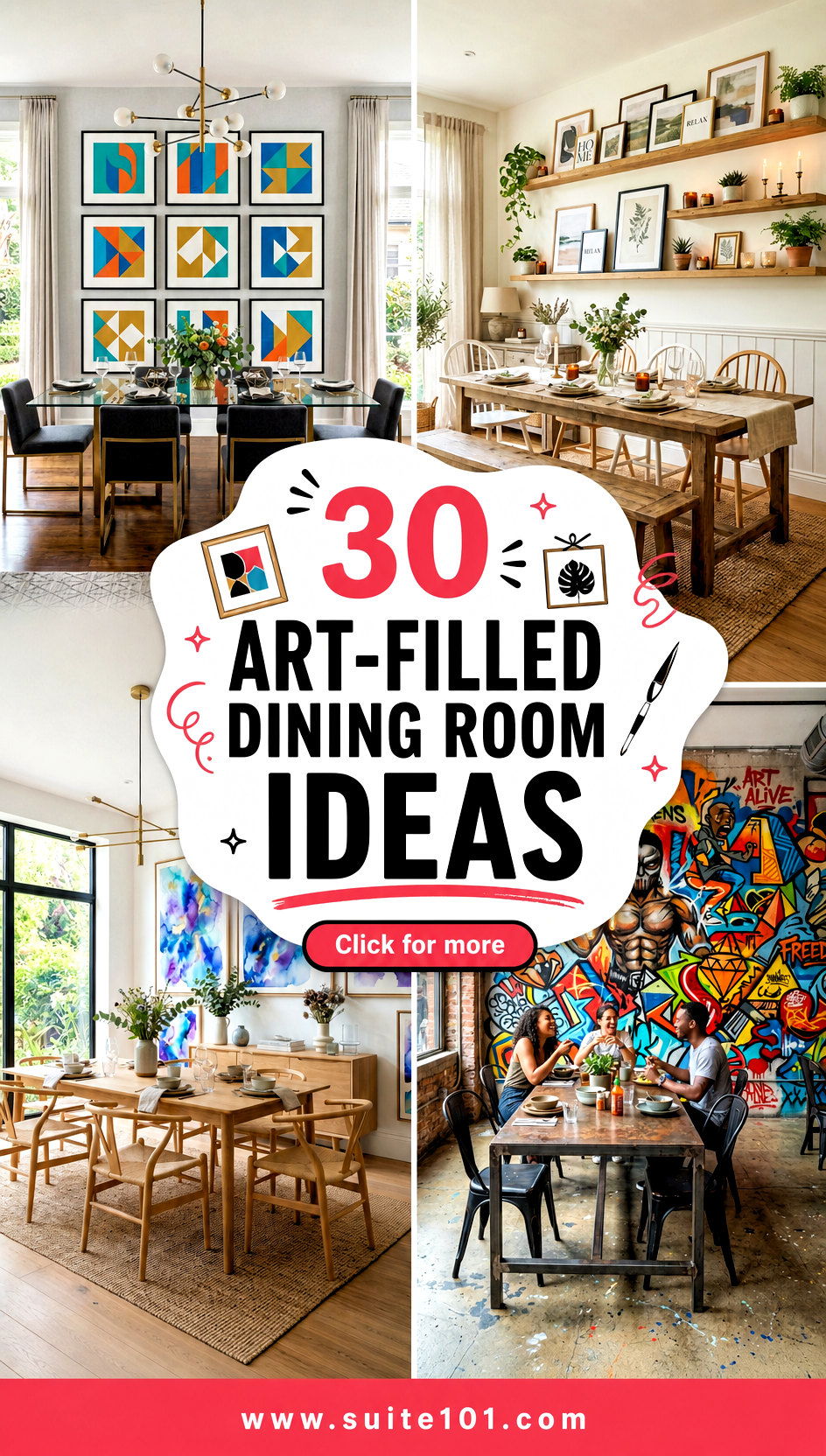 30 Art-Filled Dining Room Ideas That Wow Guests Every Day - 30 Art-Filled Dining Room Ideas That Wow Guests Every Day
