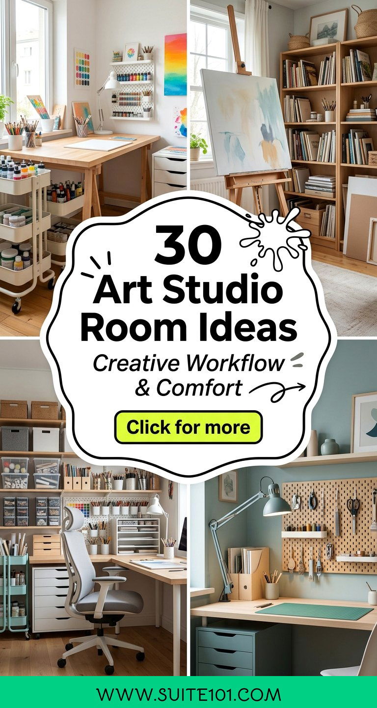 30 Art Studio Room Ideas for Creative Workflow and Comfort - 30 Art Studio Room Ideas for Creative Workflow and Comfort