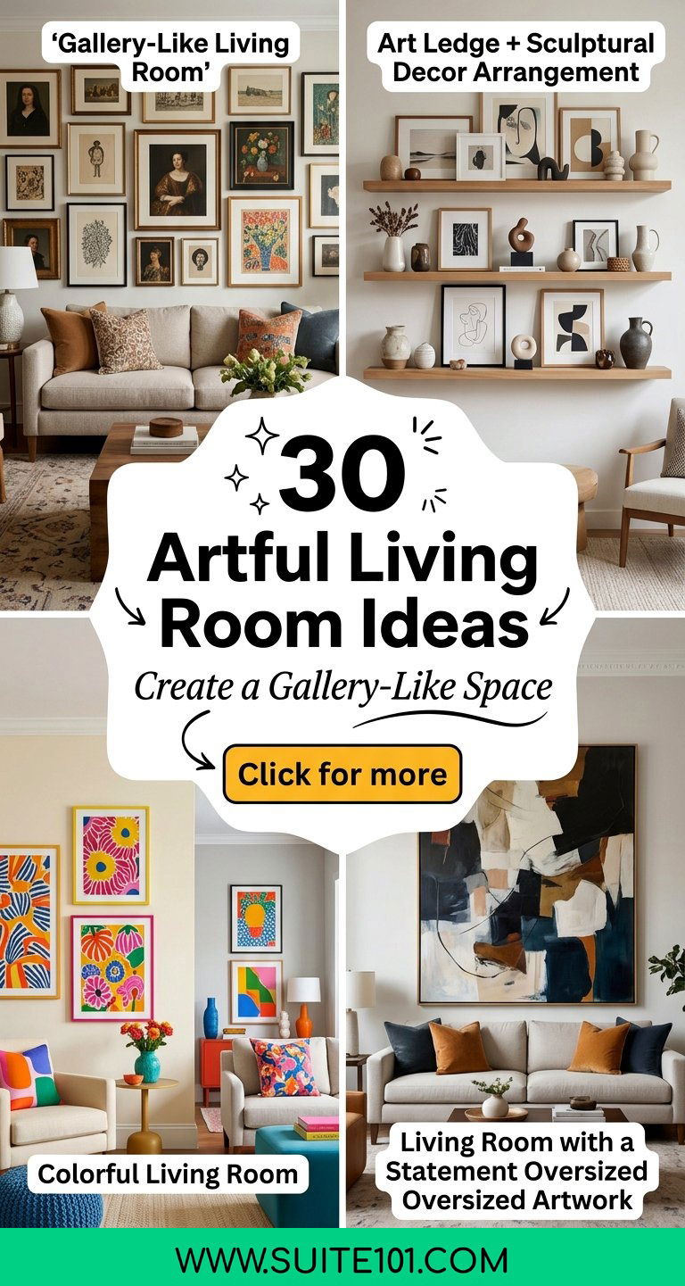 30 Artful Living Room Ideas to Create a Gallery-Like Space - 30 Artful Living Room Ideas to Create a Gallery-Like Space