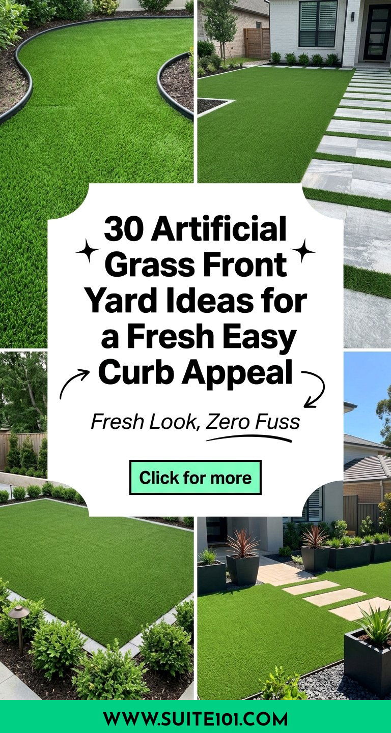 30 Artificial Grass Front Yard Ideas for a Fresh Easy Curb Appeal - 30 Artificial Grass Front Yard Ideas for a Fresh Easy Curb Appeal