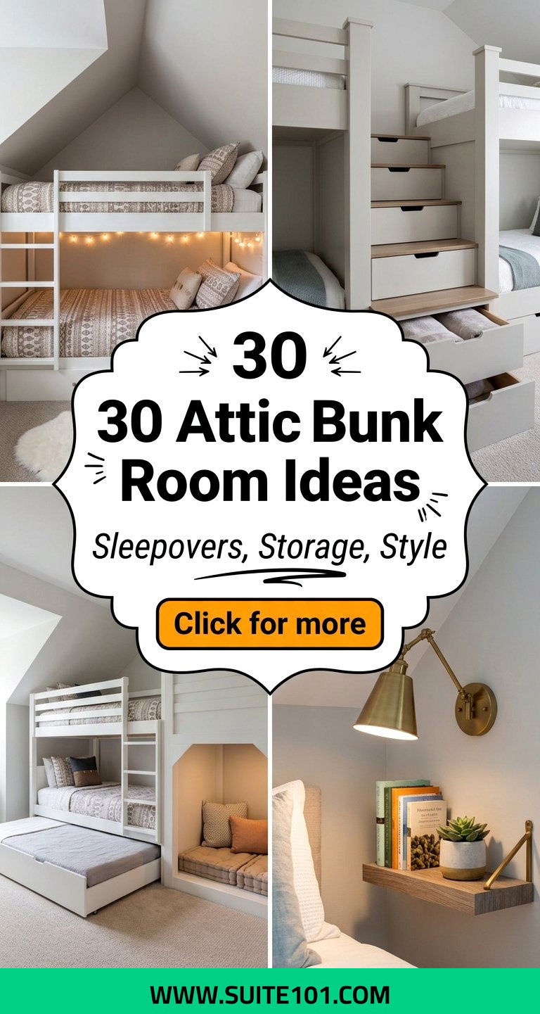 30 Attic Bunk Room Ideas for Sleepovers Storage and Style - 30 Attic Bunk Room Ideas for Sleepovers, Storage, and Style