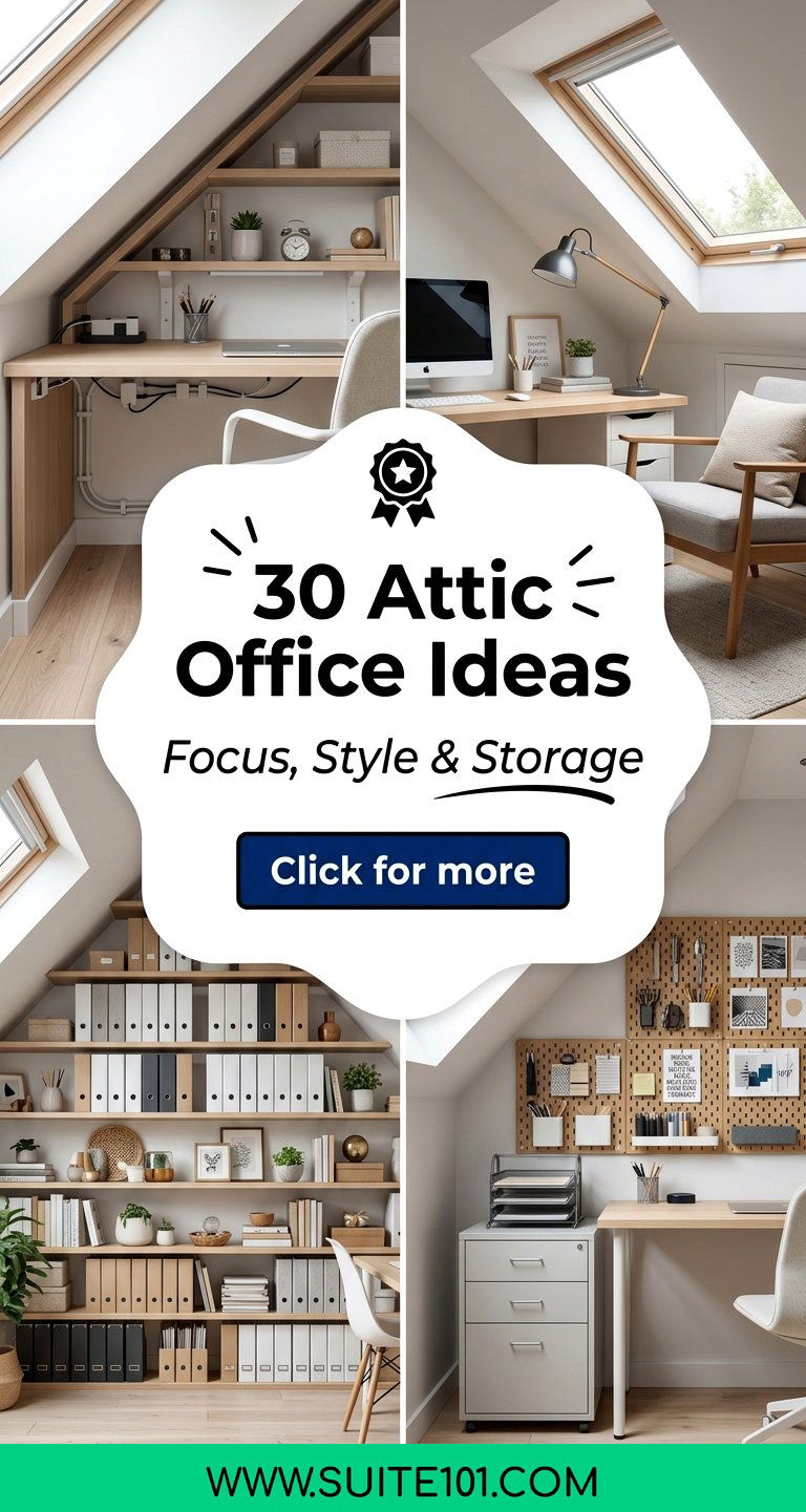 30 Attic Office Ideas for Focus Style and Storage in Lofts - 30 Attic Office Ideas for Focus, Style, and Storage in Lofts