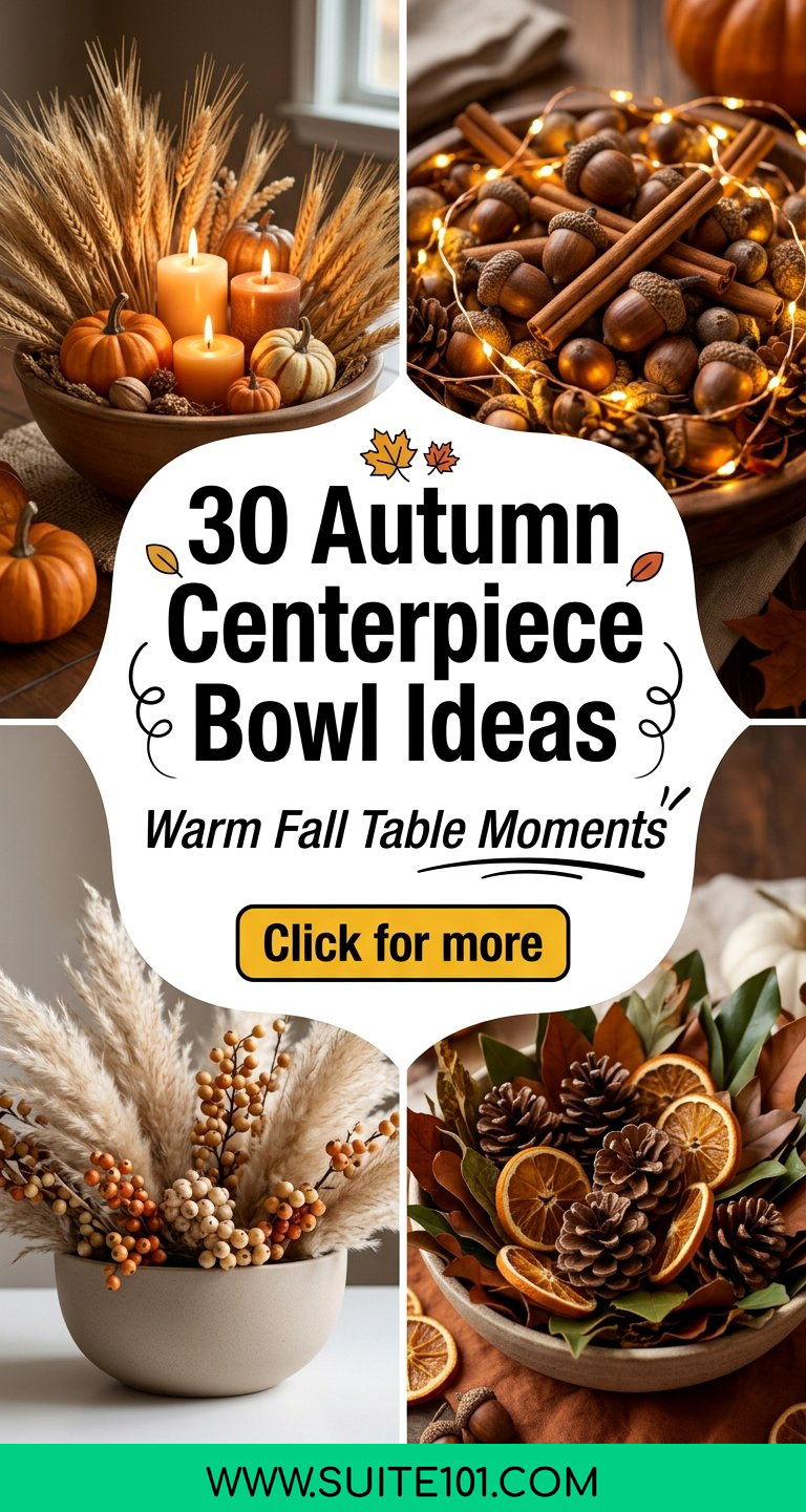 30 Autumn Centerpiece Bowl Ideas for Warm Fall Table Moments - 30 Autumn Centerpiece Bowl Ideas for Warm Fall Table Moments