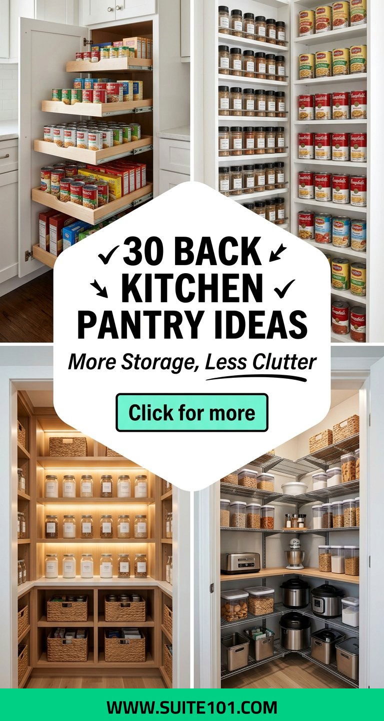 30 Back Kitchen Pantry Ideas to Maximize Storage Beautifully - 30 Back Kitchen Pantry Ideas to Maximize Storage Beautifully