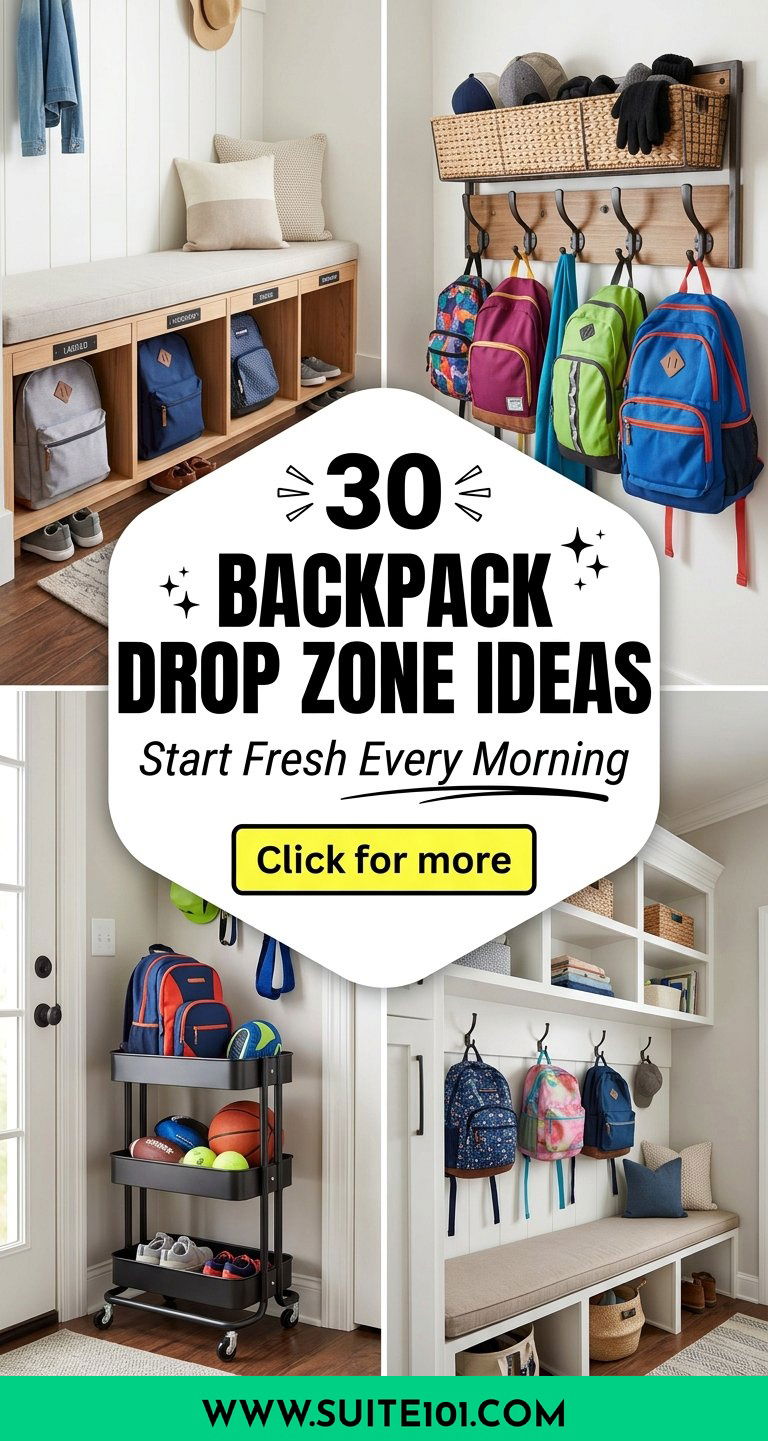 30 Backpack Drop Zone Ideas to Keep Mornings Stress-Free - 30 Backpack Drop Zone Ideas to Keep Mornings Stress-Free
