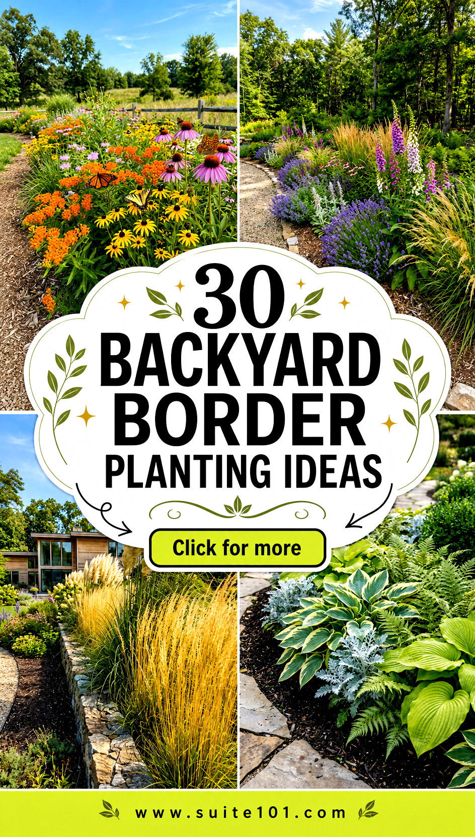 30 Backyard Border Planting Ideas for a Cleaner Greener Yard - 30 Backyard Border Planting Ideas for a Cleaner, Greener Yard