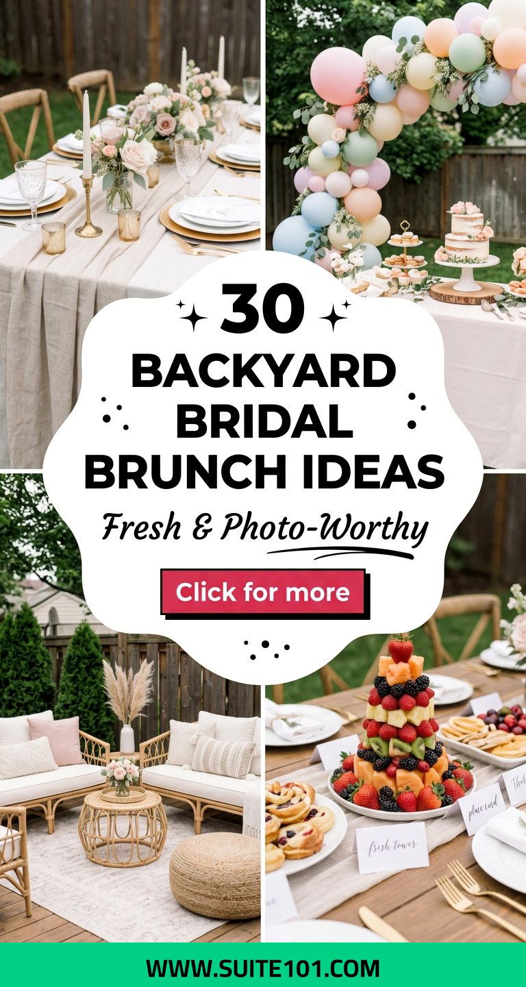 30 Backyard Bridal Brunch Ideas for a Fresh Photo-Worthy Party - 30 Backyard Bridal Brunch Ideas for a Fresh, Photo-Worthy Party