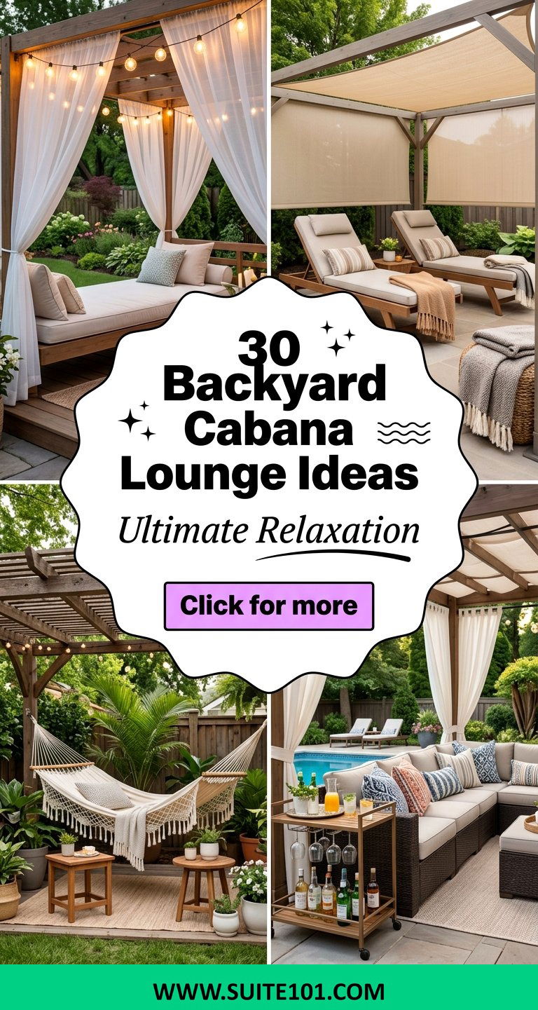 30 Backyard Cabana Lounge Ideas for Ultimate Relaxation - 30 Backyard Cabana Lounge Ideas for Ultimate Relaxation