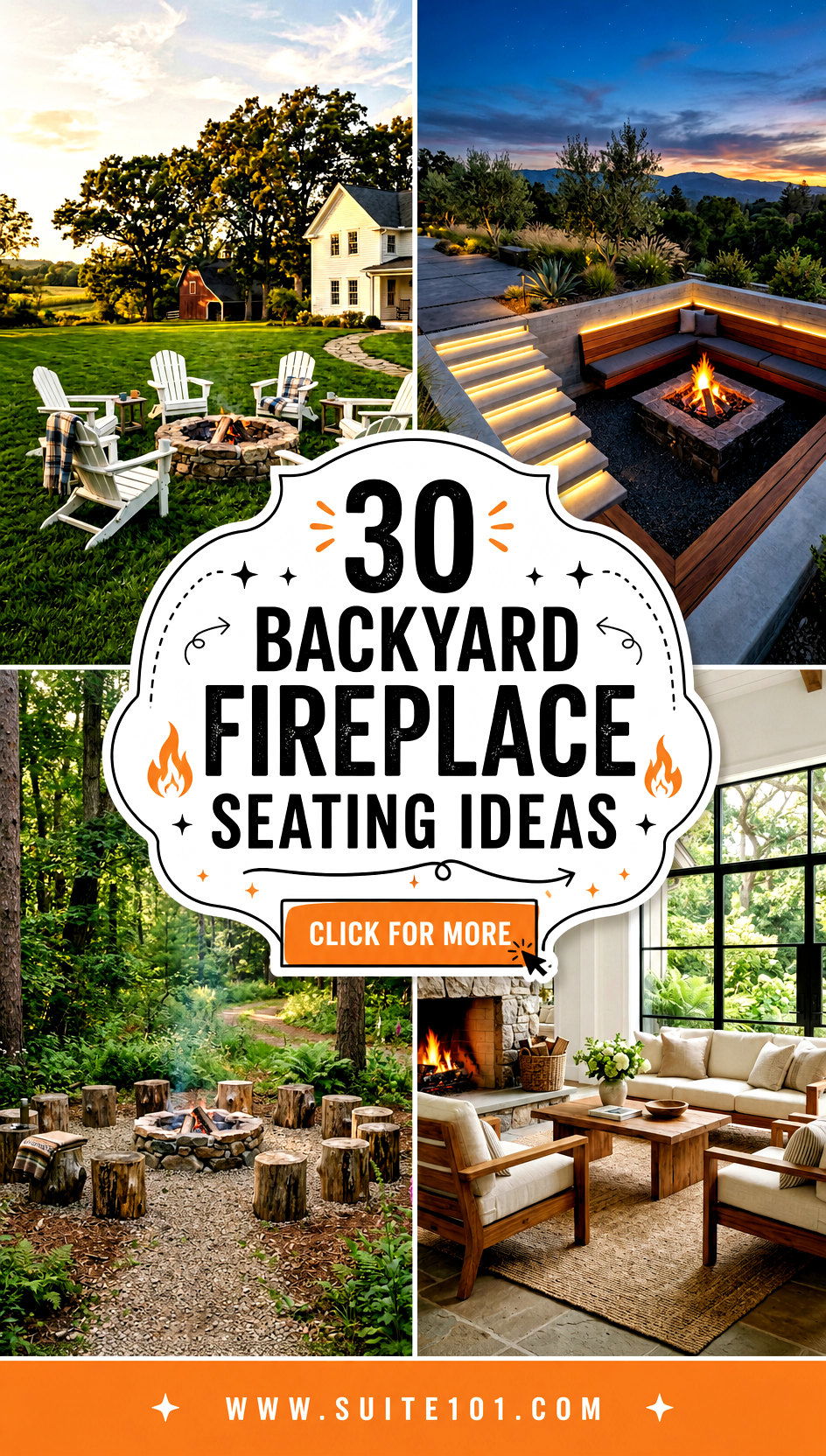 30 Backyard Fireplace Seating Ideas for Warm Nights Outdoors - 30 Backyard Fireplace Seating Ideas for Warm Nights Outdoors