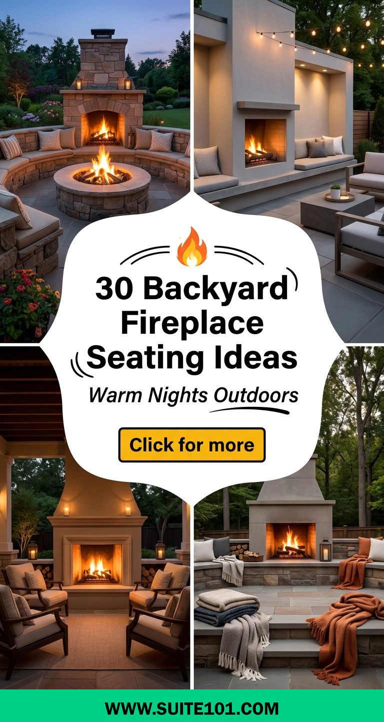 30 Backyard Fireplace Seating Ideas for Warm Nights Outdoors - 30 Backyard Fireplace Seating Ideas for Warm Nights Outdoors