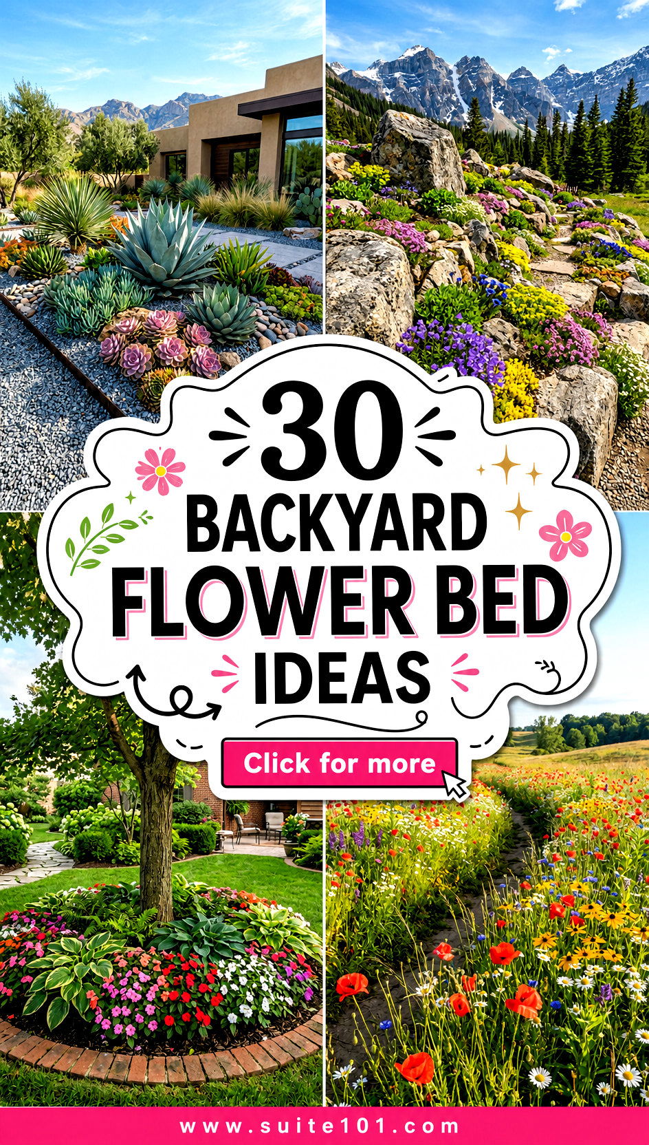 30 Backyard Flower Bed Ideas for a Fresh Colorful Yard - 30 Backyard Flower Bed Ideas for a Fresh, Colorful Yard
