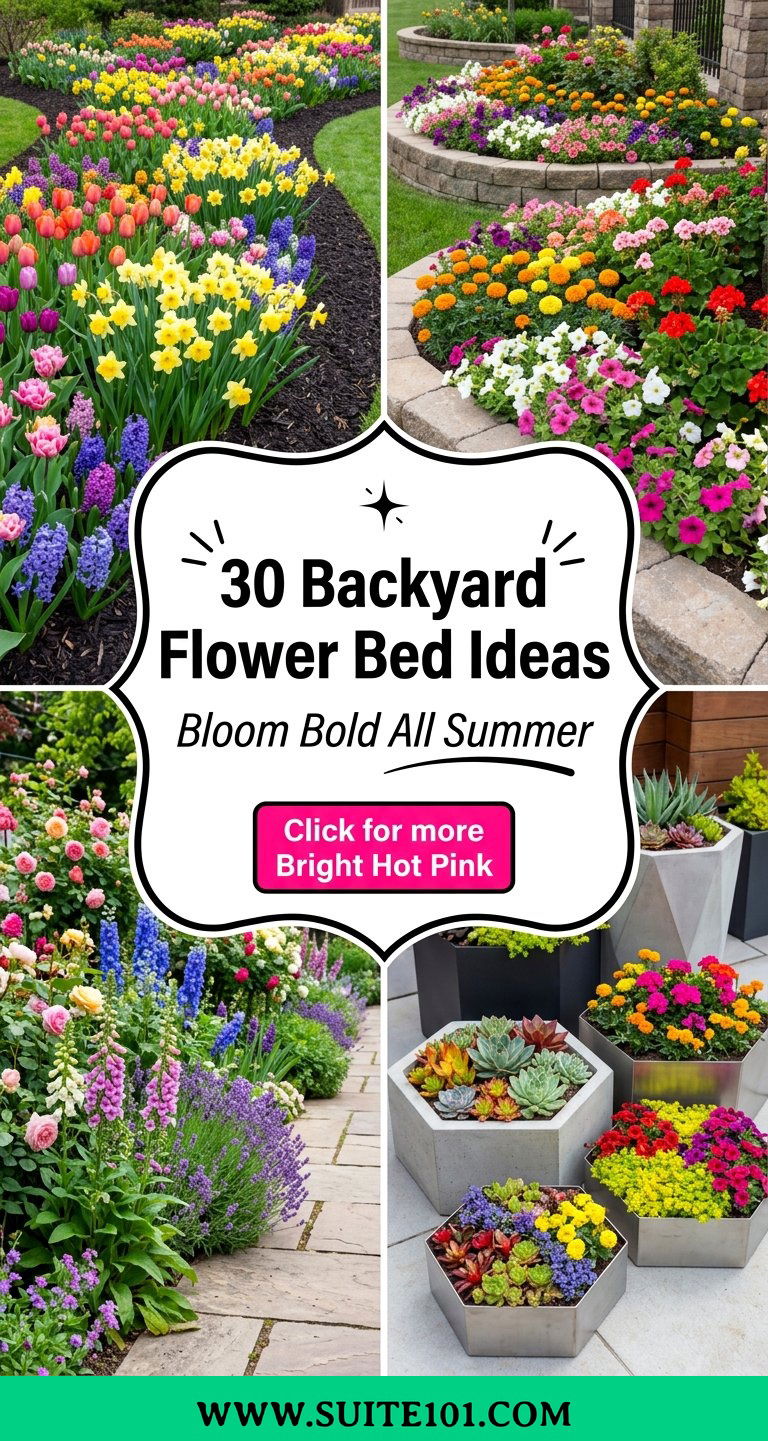 30 Backyard Flower Bed Ideas for a Fresh Colorful Yard - 30 Backyard Flower Bed Ideas for a Fresh, Colorful Yard