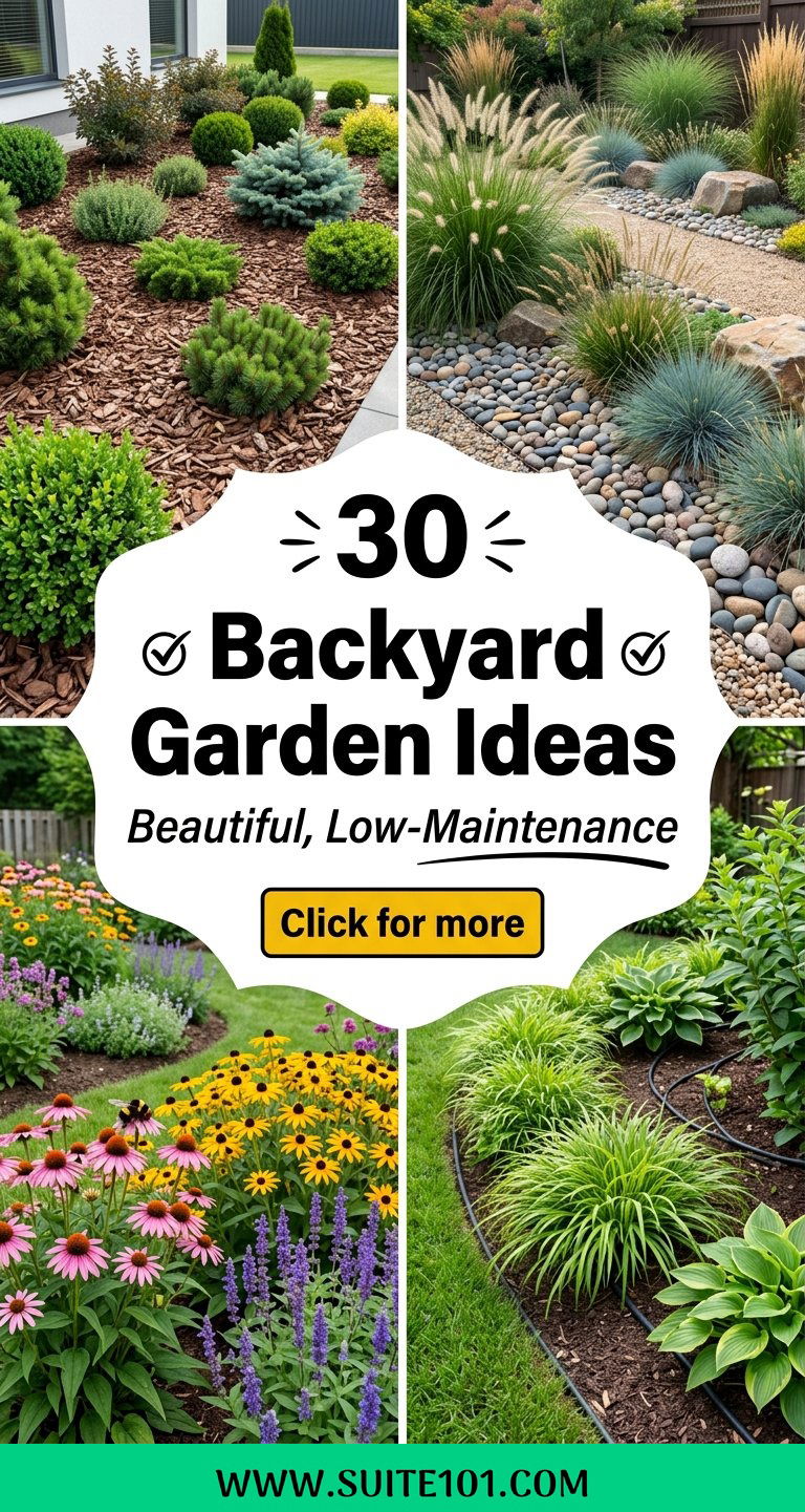 30 Backyard Garden Ideas for a Beautiful Low-Maintenance Yard - 30 Backyard Garden Ideas for a Beautiful, Low-Maintenance Yard