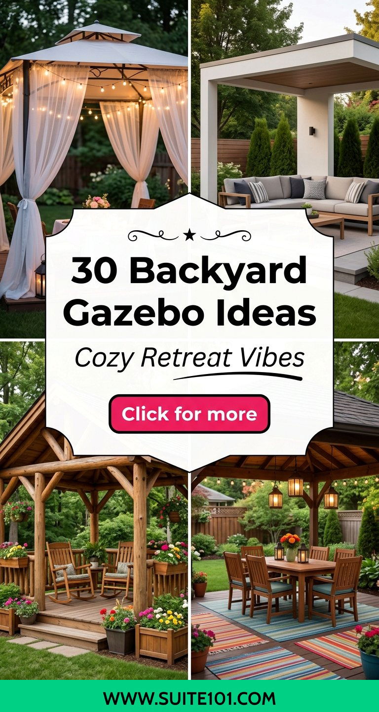 30 Backyard Gazebo Ideas to Create Cozy Outdoor Retreats - 30 Backyard Gazebo Ideas to Create Cozy Outdoor Retreats