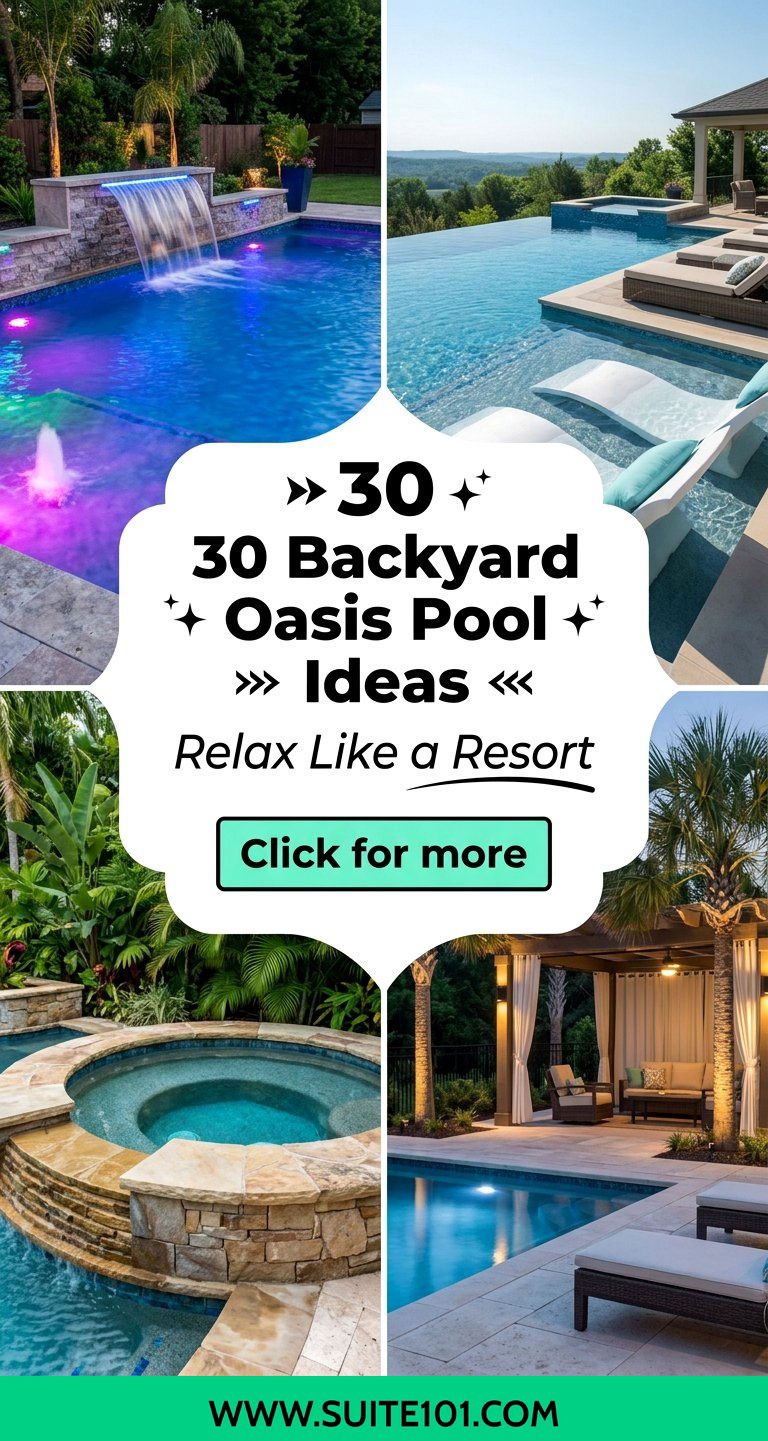 30 Backyard Oasis Pool Ideas for a Resort-Style Backyard - 30 Backyard Oasis Pool Ideas for a Resort-Style Backyard