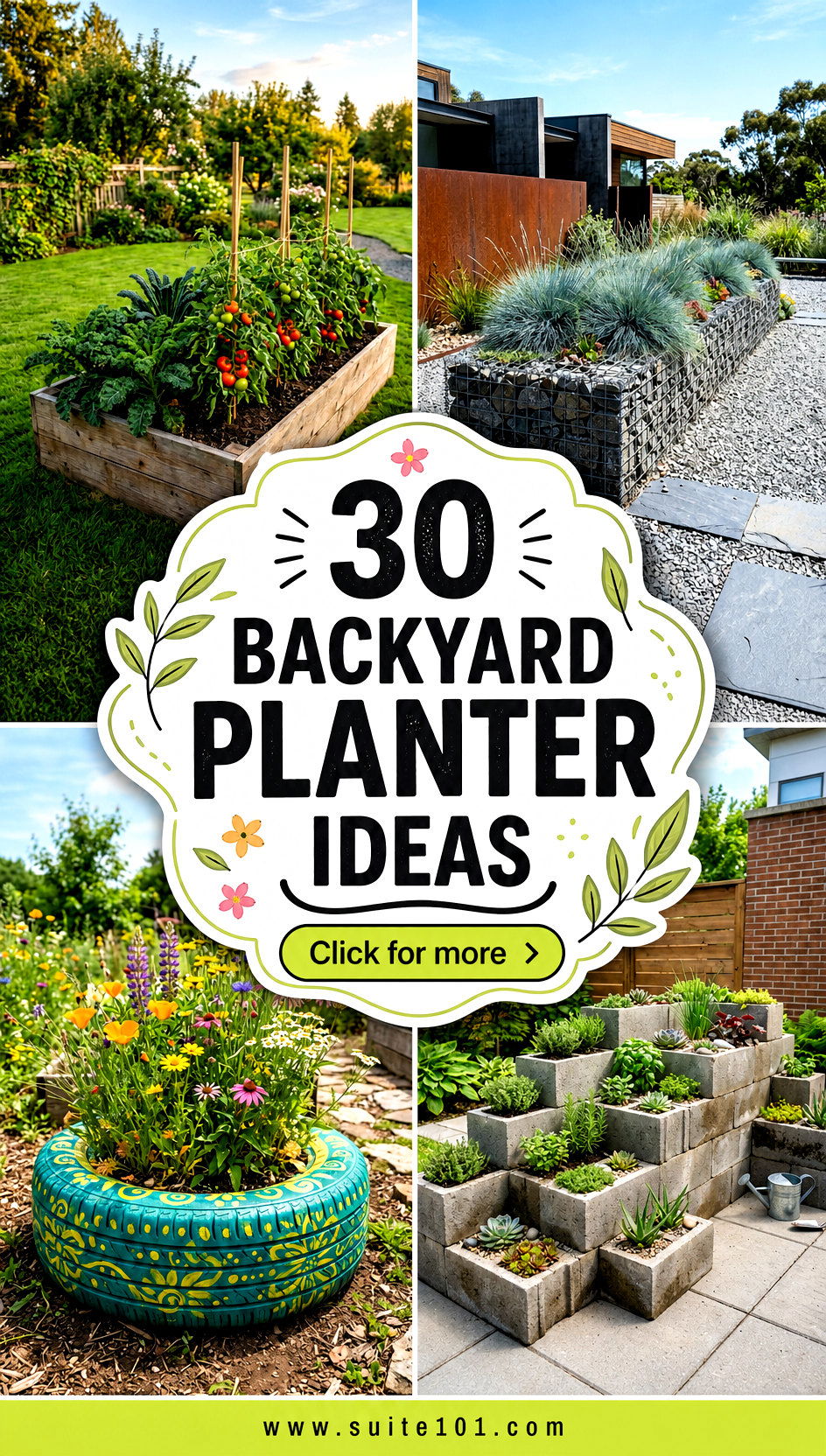30 Backyard Planter Ideas to Style Balconies Patios and More - 30 Backyard Planter Ideas to Style Balconies, Patios, and More