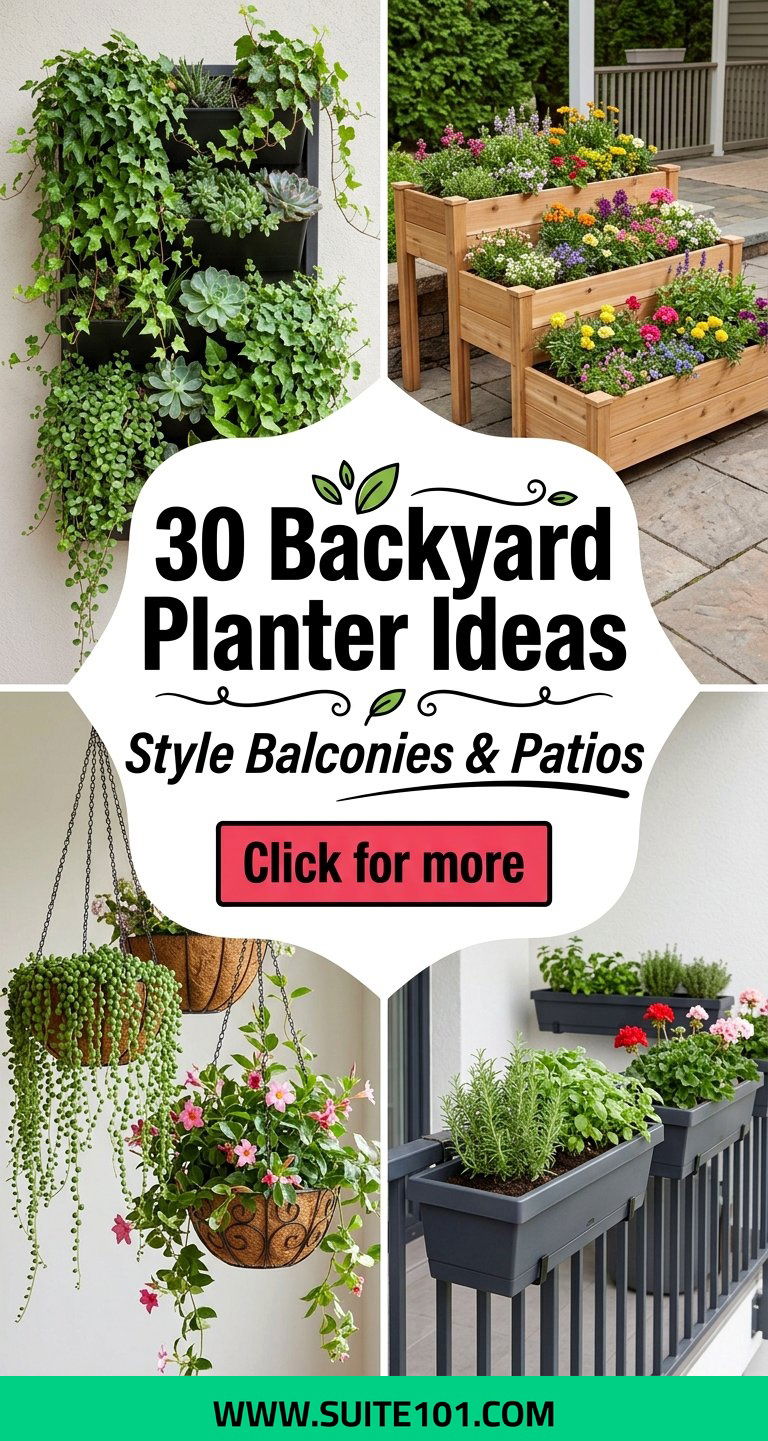30 Backyard Planter Ideas to Style Balconies Patios and More - 30 Backyard Planter Ideas to Style Balconies, Patios, and More