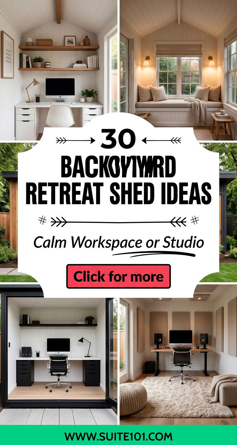 30 Backyard Retreat Shed Ideas for a Calm Workspace or Studio - 30 Backyard Retreat Shed Ideas for a Calm Workspace or Studio
