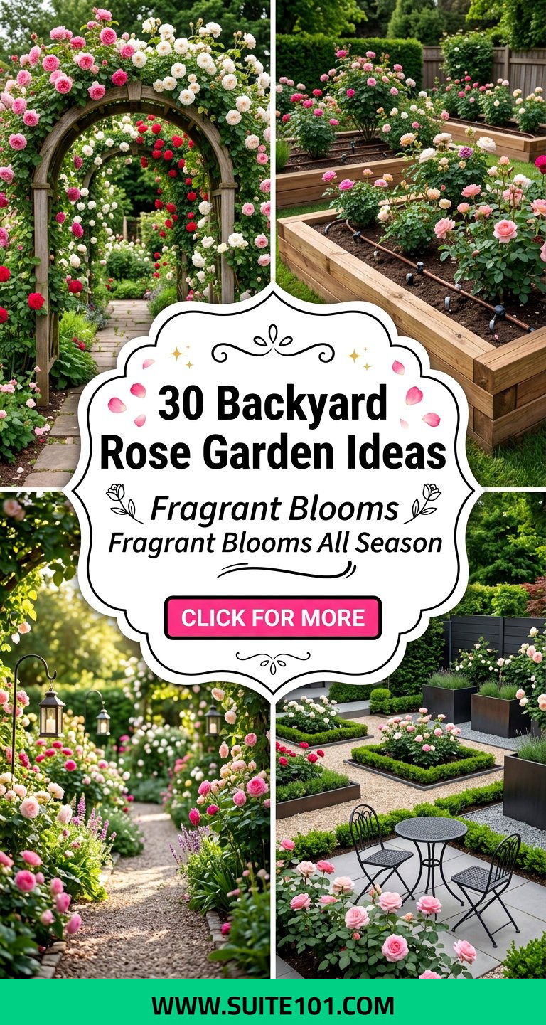30 Backyard Rose Garden Ideas to Create Fragrant Blooms - 30 Backyard Rose Garden Ideas to Create Fragrant Blooms