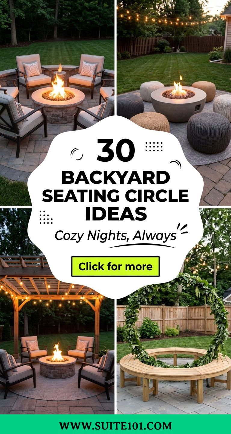 30 Backyard Seating Circle Ideas for Cozy Outdoor Nights - 30 Backyard Seating Circle Ideas for Cozy Outdoor Nights