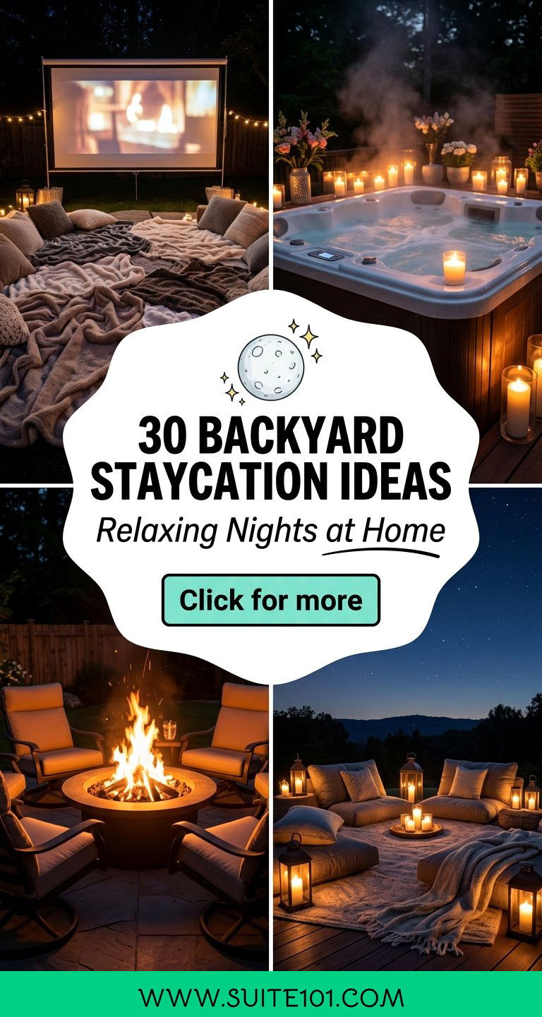 30 Backyard Staycation Ideas for Relaxing Nights at Home - 30 Backyard Staycation Ideas for Relaxing Nights at Home